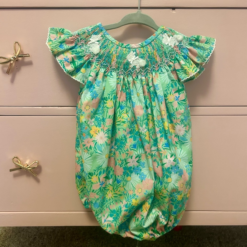 Poppy kids co Easter bunny bubble 12 months
